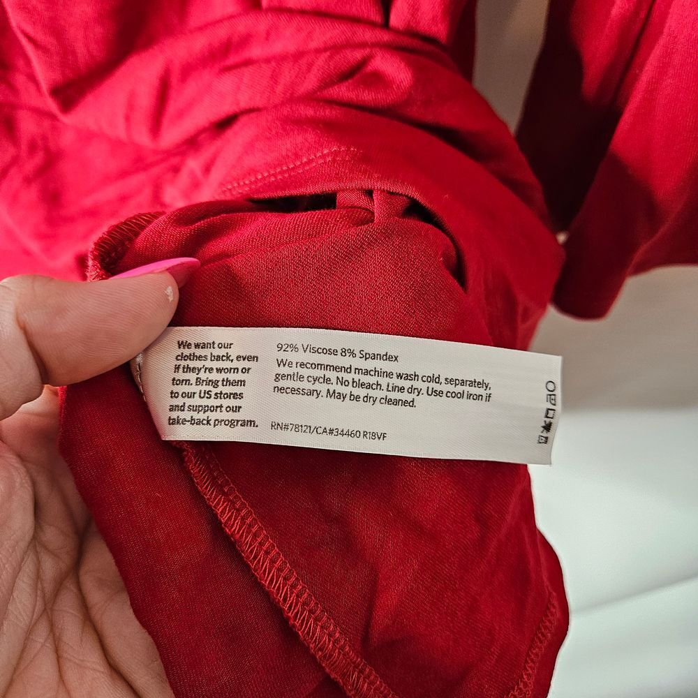 Eileen Fisher Red Viscose Soft Lightweight Tunic‎ Top sz L - Picture 3 of 4